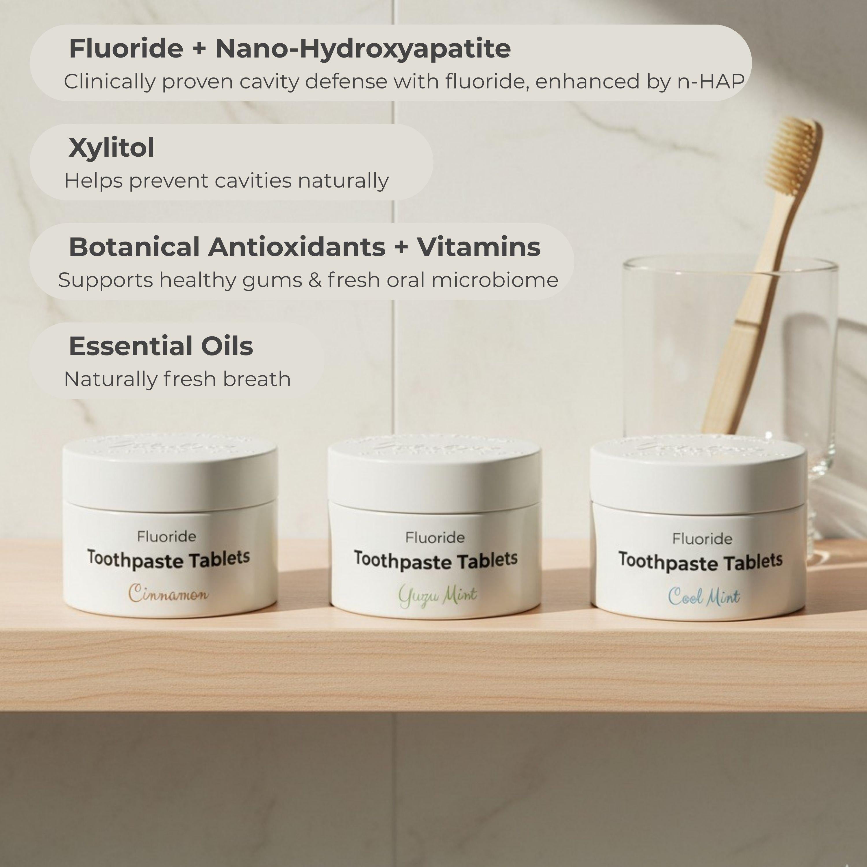 Fluoride Yuzu Mint Toothpaste Tablets — 1 Month