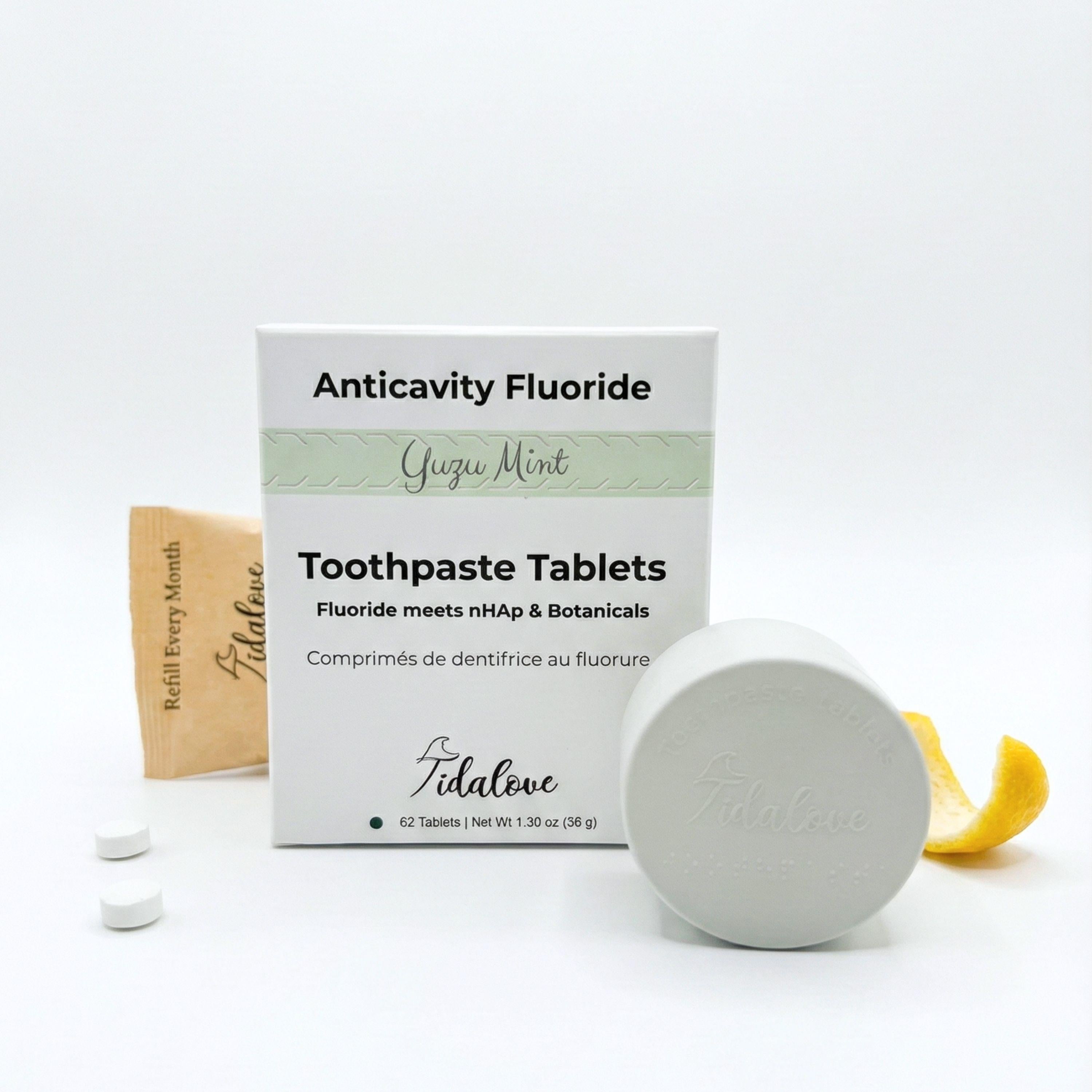 Fluoride Yuzu Mint Toothpaste Tablets — 1 Month